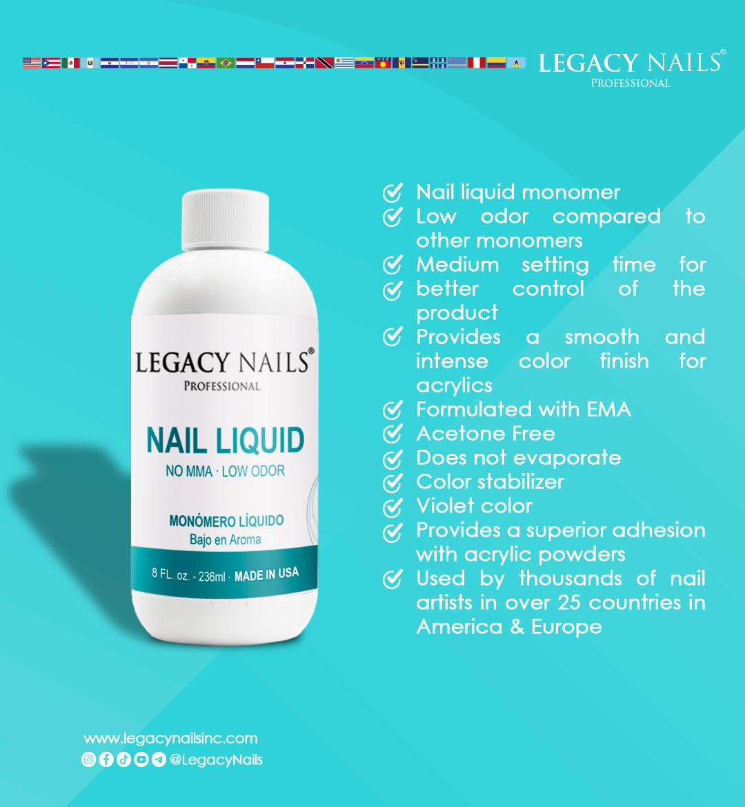 Saviland 5 oz Monomer Acrylic Nail Liquid - Professional Acrylic Nail Liquid  Polymer Professional Use At Home Acrylic Nail System for Acrylic Powder  Long-lasting Flexible Acrylic Monomer Liquid
