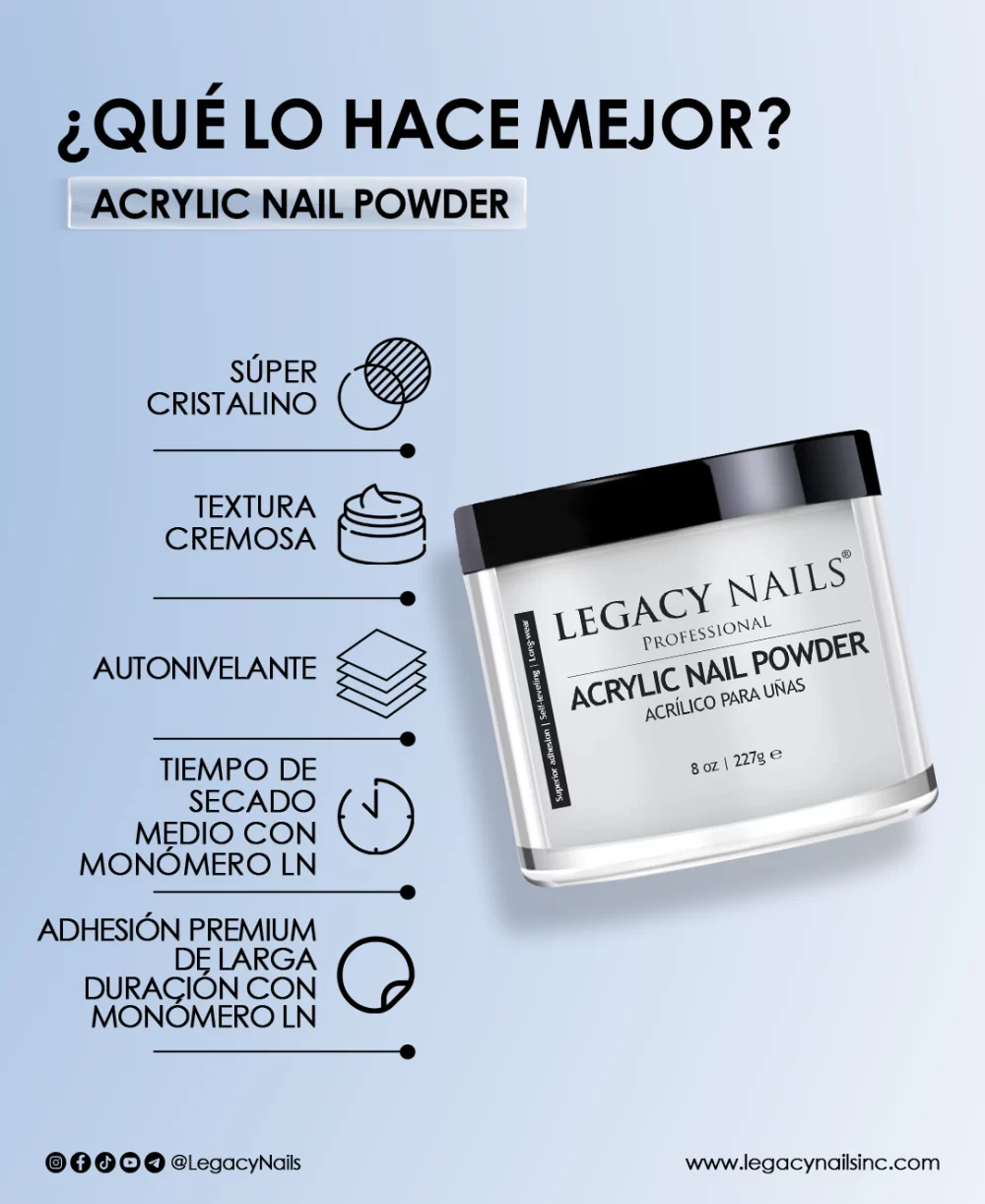 Clear Acrylic Nail Powder - Image 3