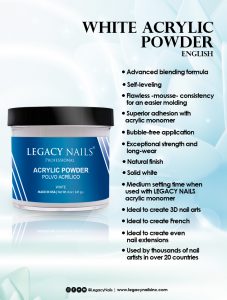 white acrylic powder ingl
