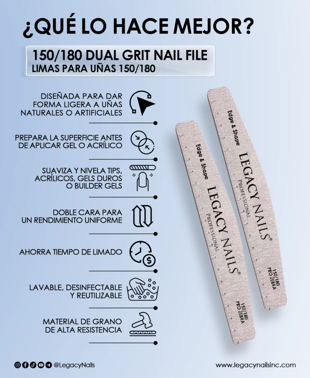 150/180 grit nail file for nails