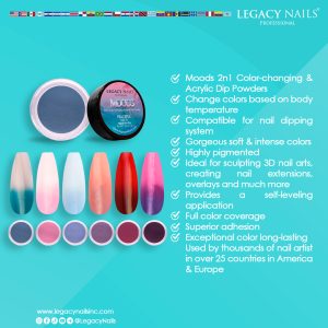 MOODS 2 in 1 Color changing & Acrylic Dip Powder Collection