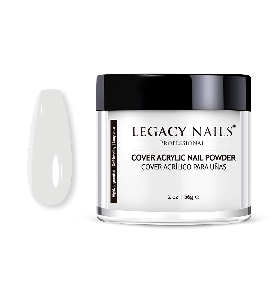 Baby White Cover Acrylic Nail Powder - Creamy Texture 1 Cover Acrylic Nail Powder for Nail Artists