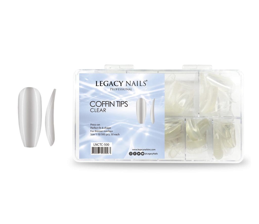 COFFIN NAIL TIPS CLEAR