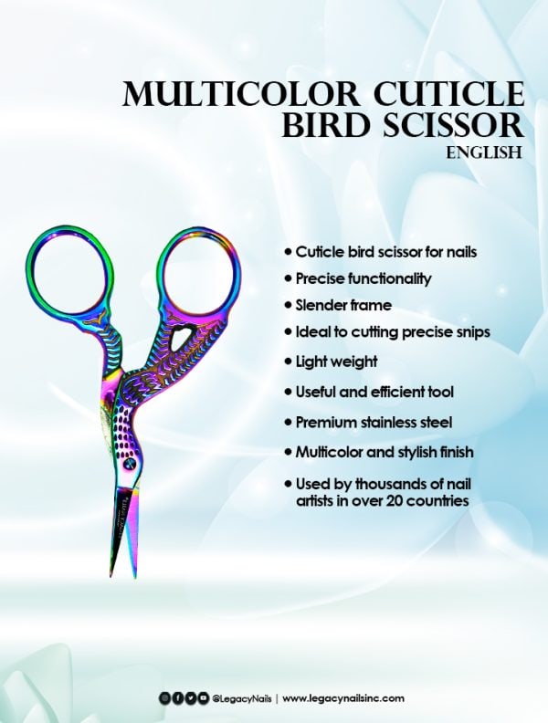 MULTICOLOR CUTICLE BIRD SCISSOR - Image 3