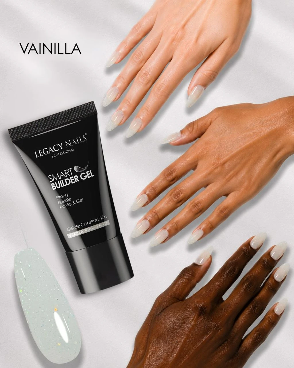 Smart Builder Gel – Hybrid Acrygel for Flawless Nails - Vanilla 2 Smart Builder Gel – Hybrid Acrygel for Flawless Nails - Vanilla - Image 2
