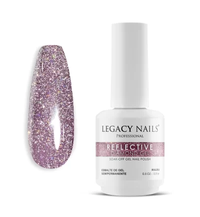 Reflective Diamond Gel Nail Polish - Highly Pigmented - Malibu