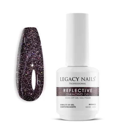 Reflective Diamond Gel Nail Polish - Highly Pigmented - Monaco