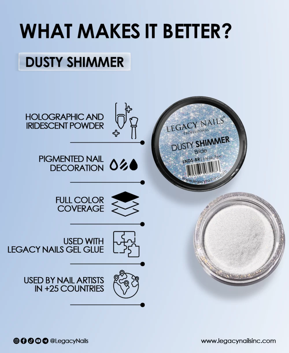 Dusty Shimmer Decoration for Nails iridescent powder