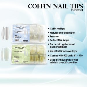 COFFIN NAIL TIPS NATURAL