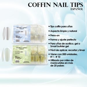 COFFIN NAIL TIPS CLEAR