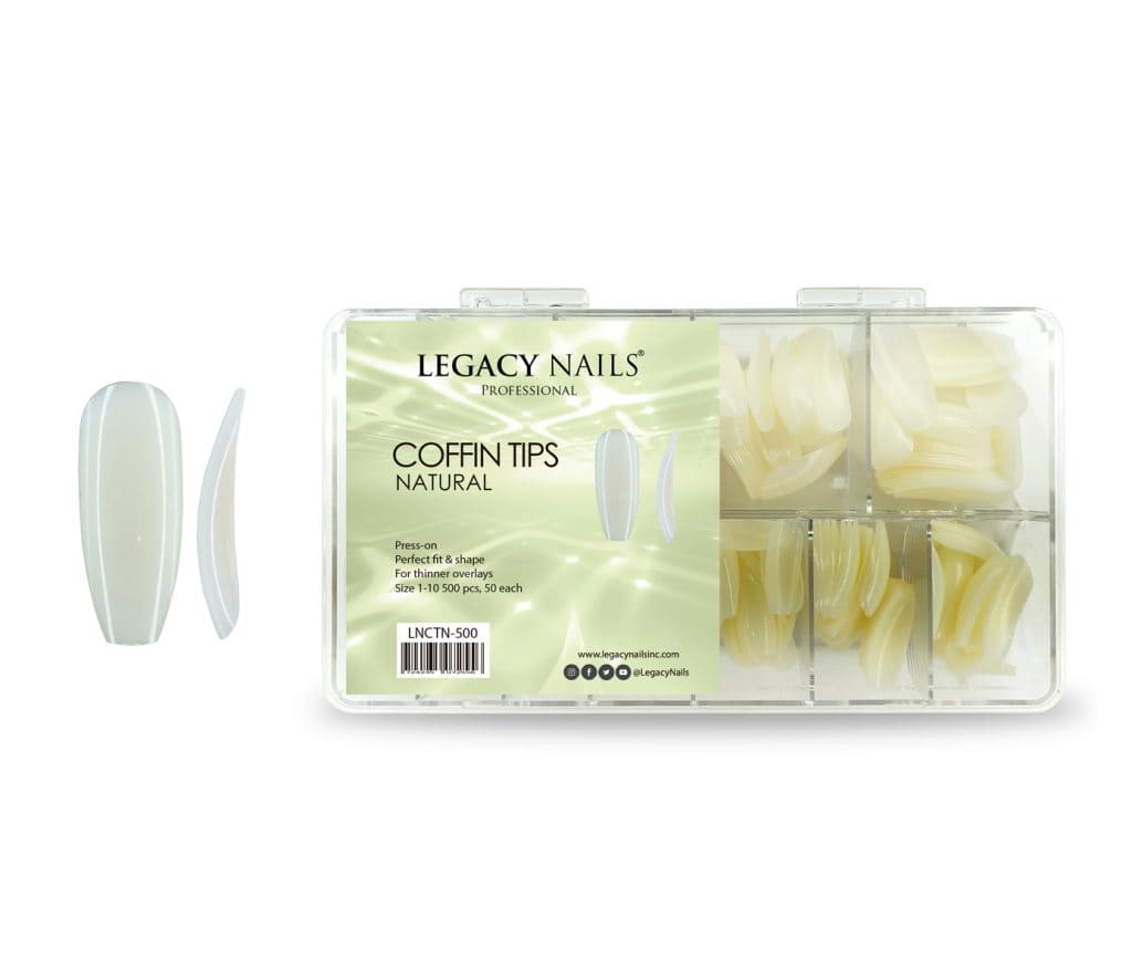 COFFIN NAIL TIPS NATURAL