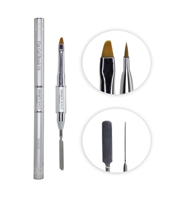 FLAT GEL BRUSH #4 WITH SPATULA