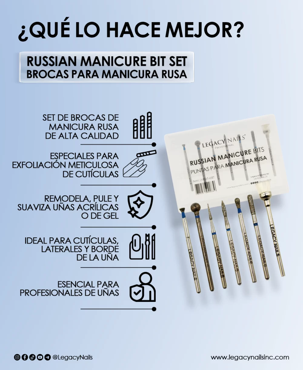 Russian Manicure Bit Set for Professional Nail Artists
