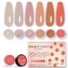 Peaches Colored Acrylic Nail Powder Collection