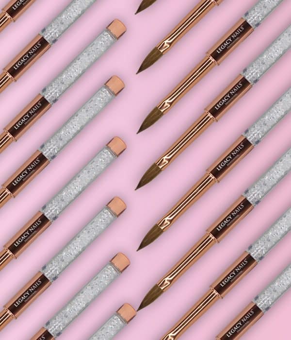 PROFESSIONAL ROSE GOLD KOLINSKY NAIL BRUSH#10 - Image 5