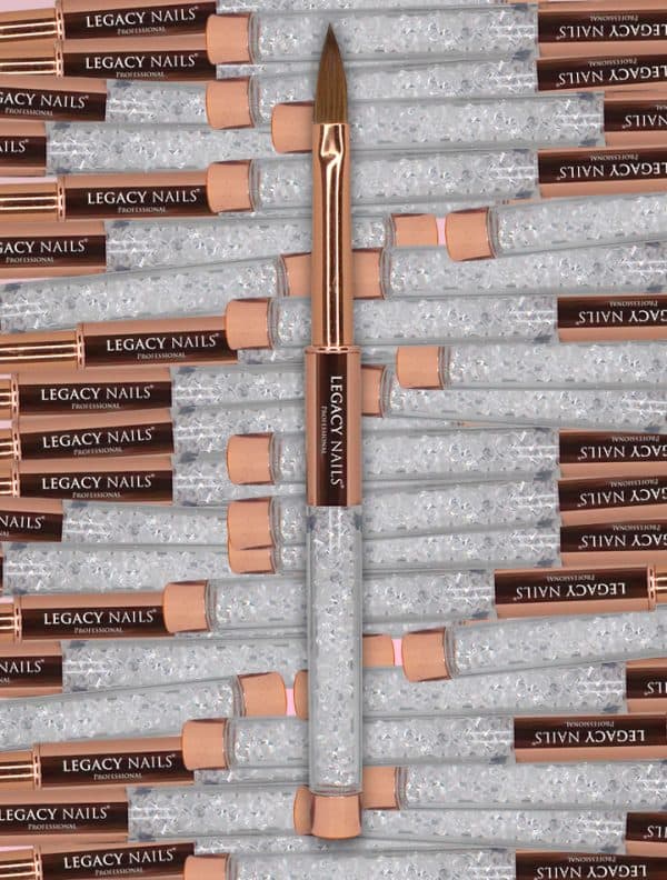 PROFESSIONAL ROSE GOLD KOLINSKY NAIL BRUSH 8 - Image 5