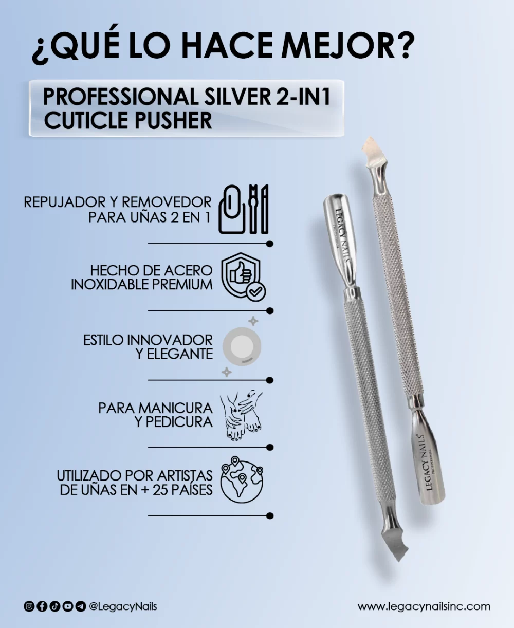 Professional 2-in-1 Cuticle Pusher for Nails