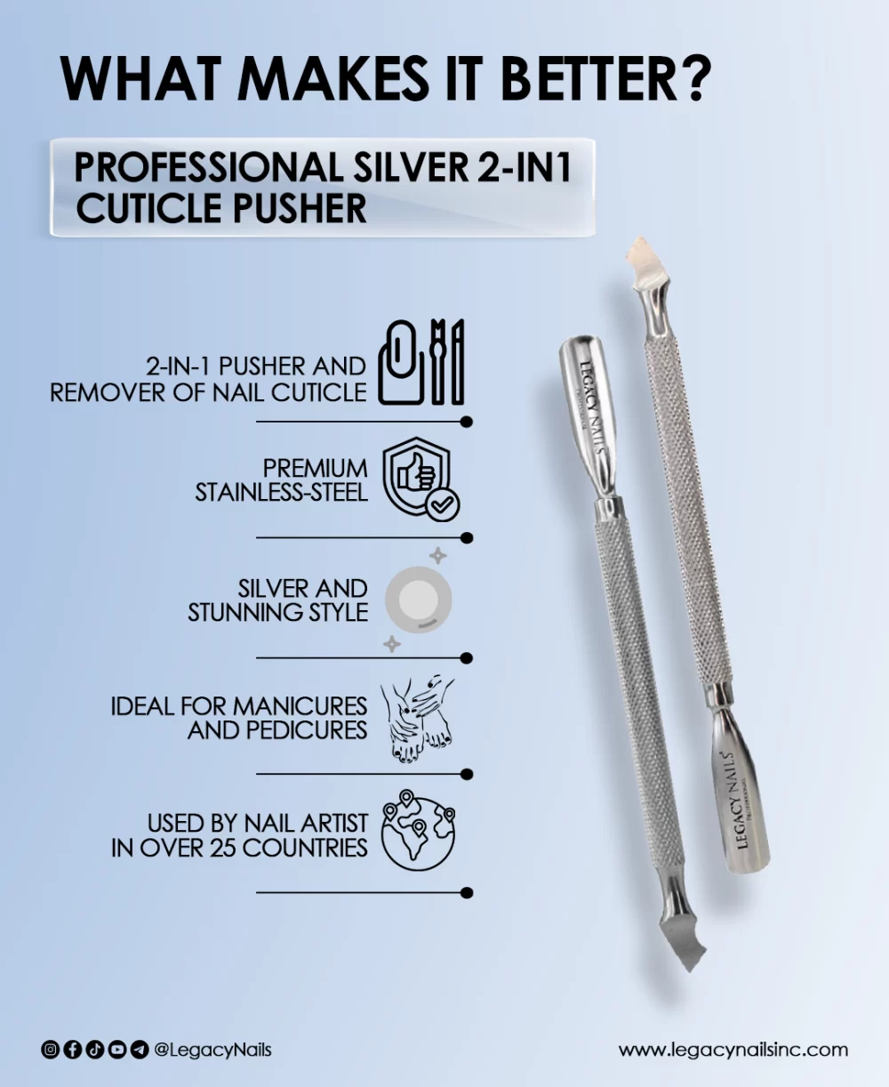 Professional 2-in-1 Cuticle Pusher for Nails