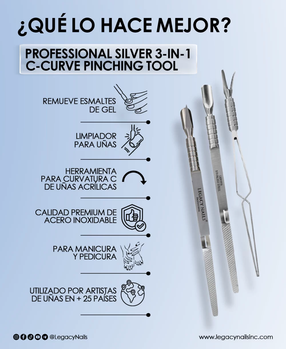 Professional 3-in-1 C-Curve Pinching Tool for Nails
