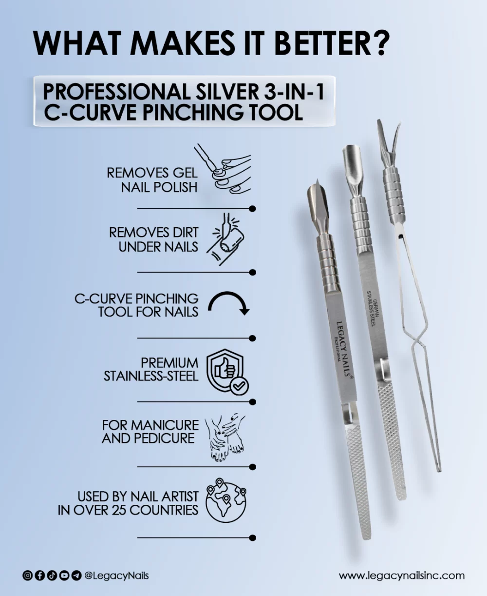 Professional 3-in-1 C-Curve Pinching Tool for Nails