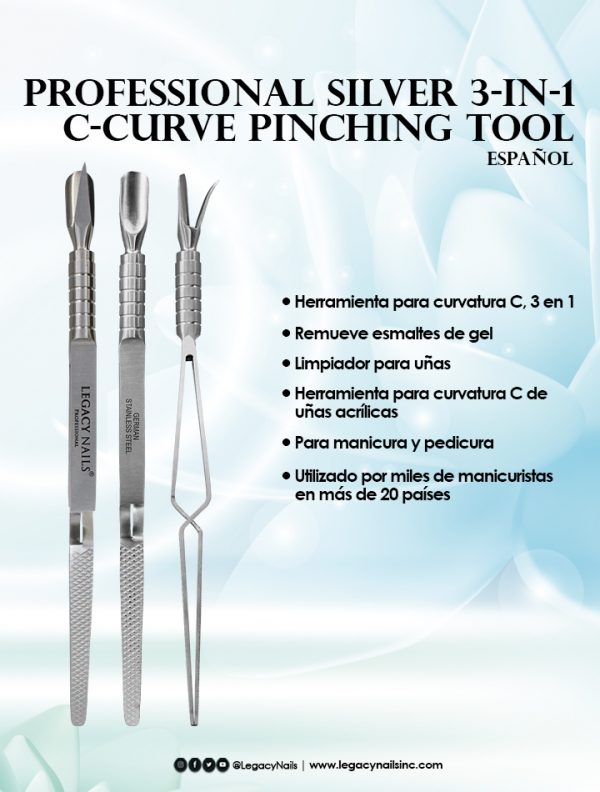 professional silver 3 in1 c curve pinching tool esp