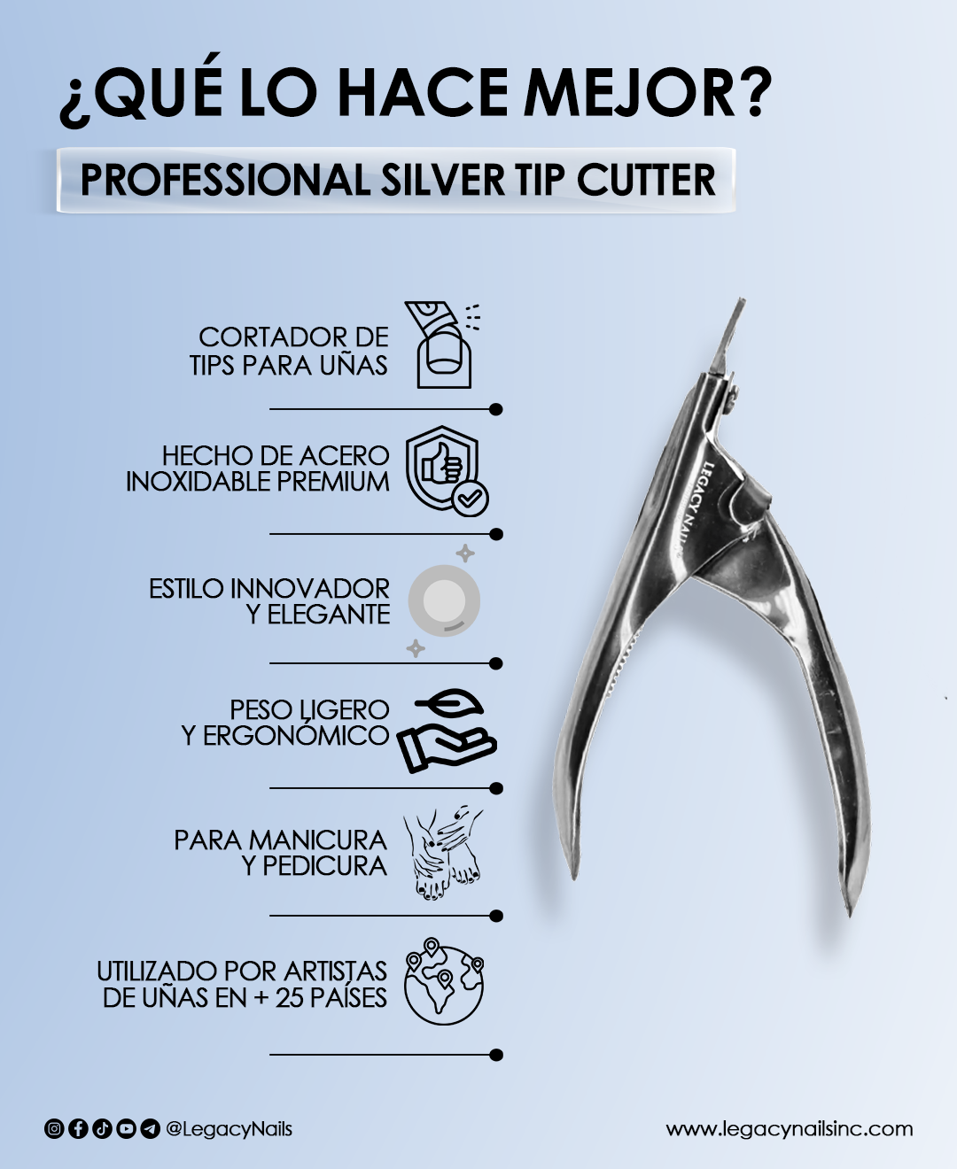 PROFESSIONAL SILVER NAIL TIP CUTTER 2 Professional Silver Nail Tip Cutter
