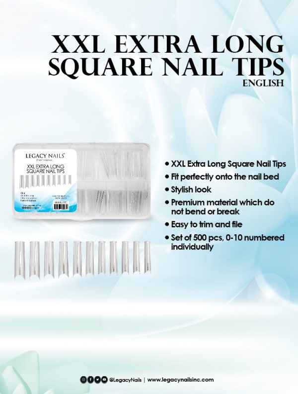 xxl extra long square nail tips engls