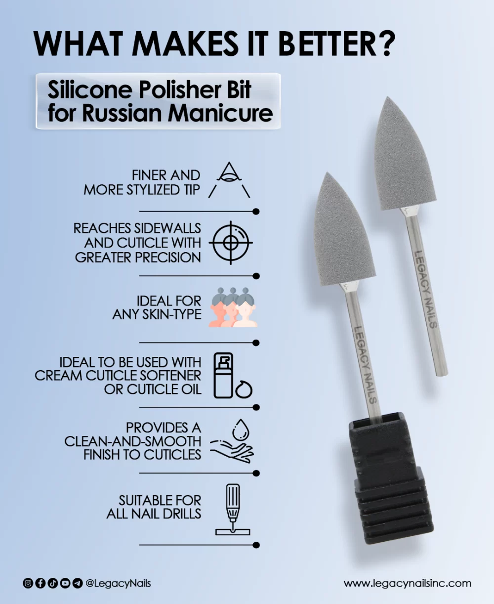 Silicone Polisher Bit For Russian Manicure