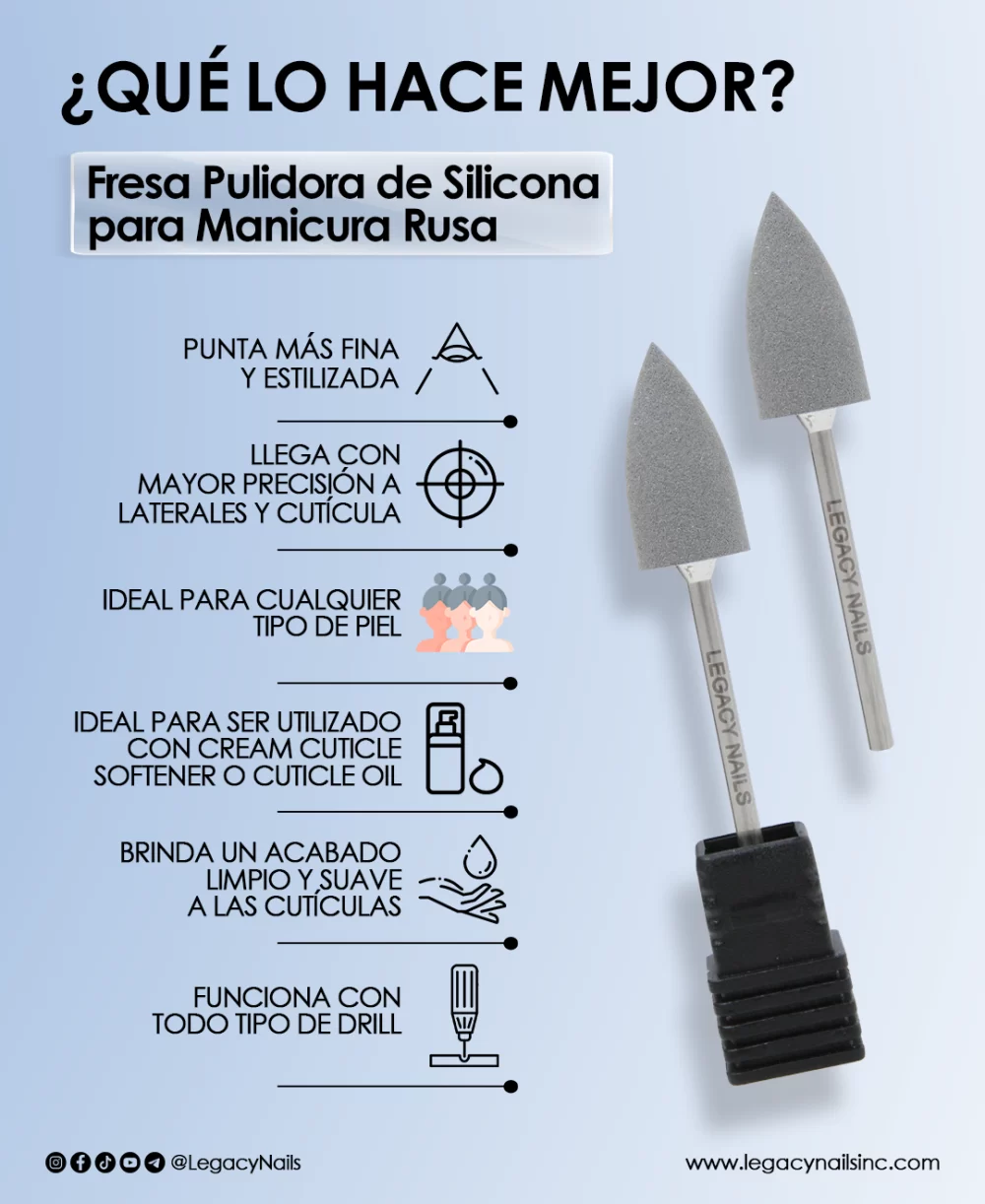 Silicone Polisher Bit For Russian Manicure