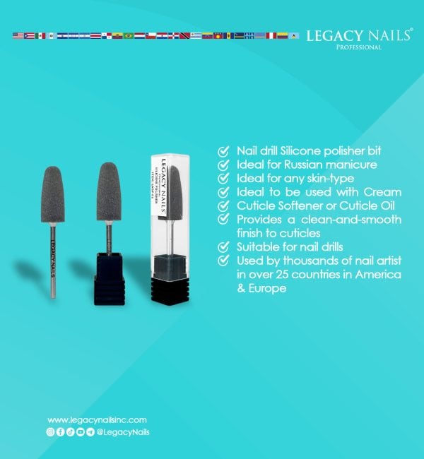 SILICONE POLISHER BIT FOR RUSSIAN MANICURE - Image 2