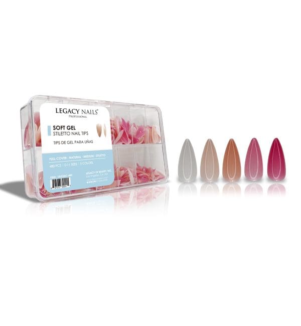 SOFT GEL - MEDIUM STILETTO NAILS TIPS - Image 3