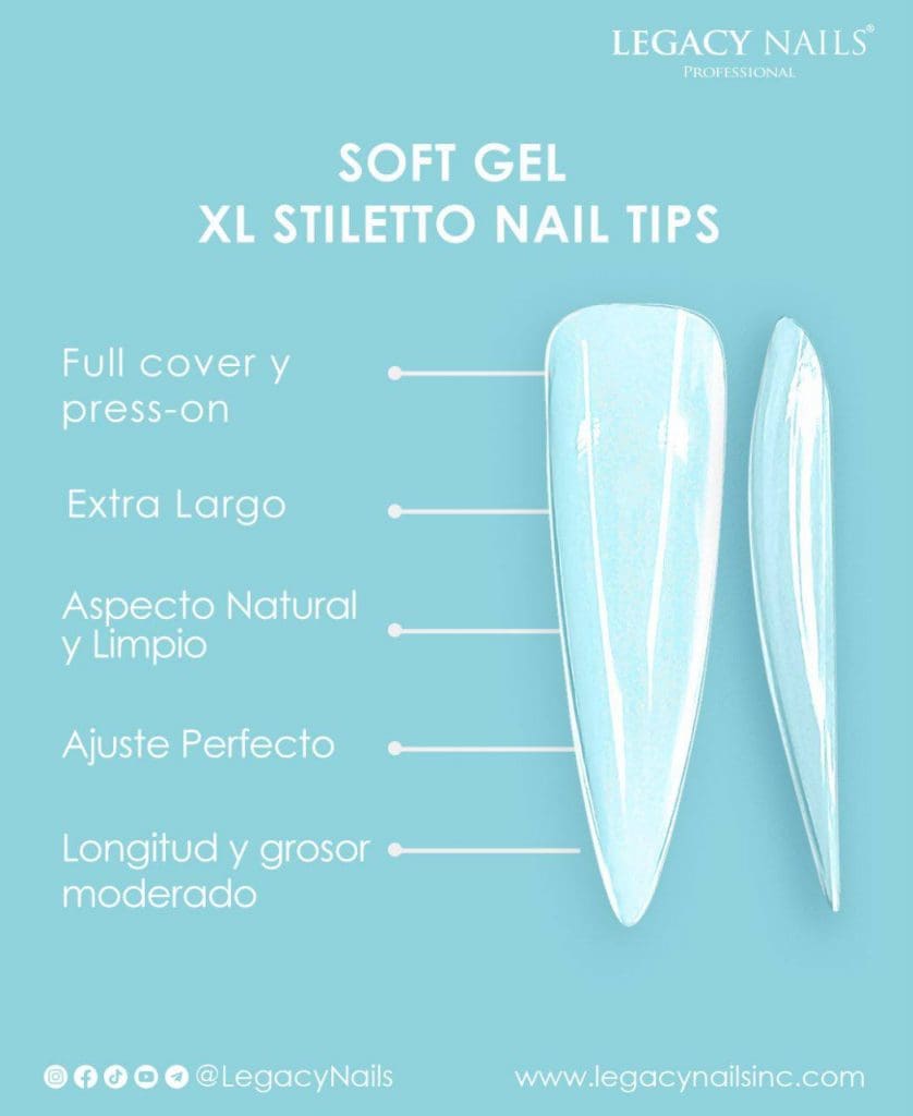 Uñas Acrílicas Soft Gel XL Nail Tips Coffin y Stiletto 6 photo 2023 06 10 09 51 29 2