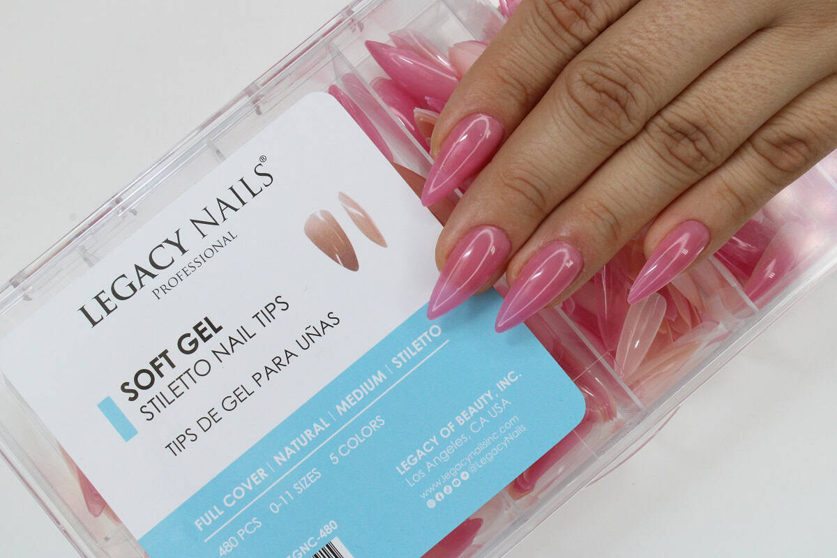 Elevate your style with the latest nail innovation! Launching LEGACY NAILS’ Soft Gel Medium Stiletto Nail Tips.