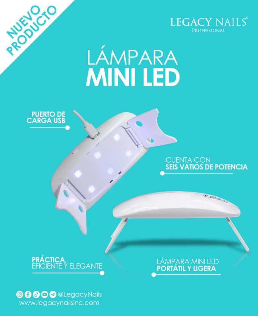 La solución portátil definitiva para unas uñas de gel impecables 4 Mini Led Nail Lamp 02 esp 1