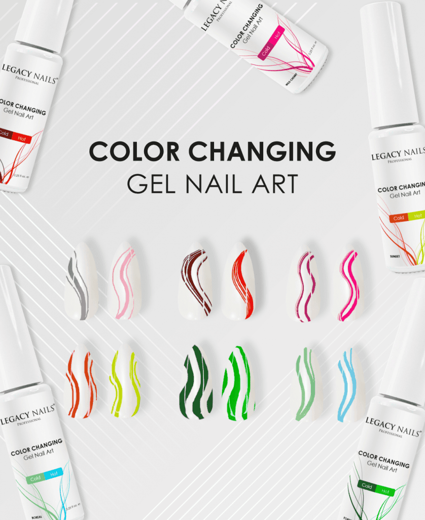 Explorando la Magia de los Delineadores de Gel que Cambian de Color de LEGACY NAILS 3 A C.CHANGING PV 1