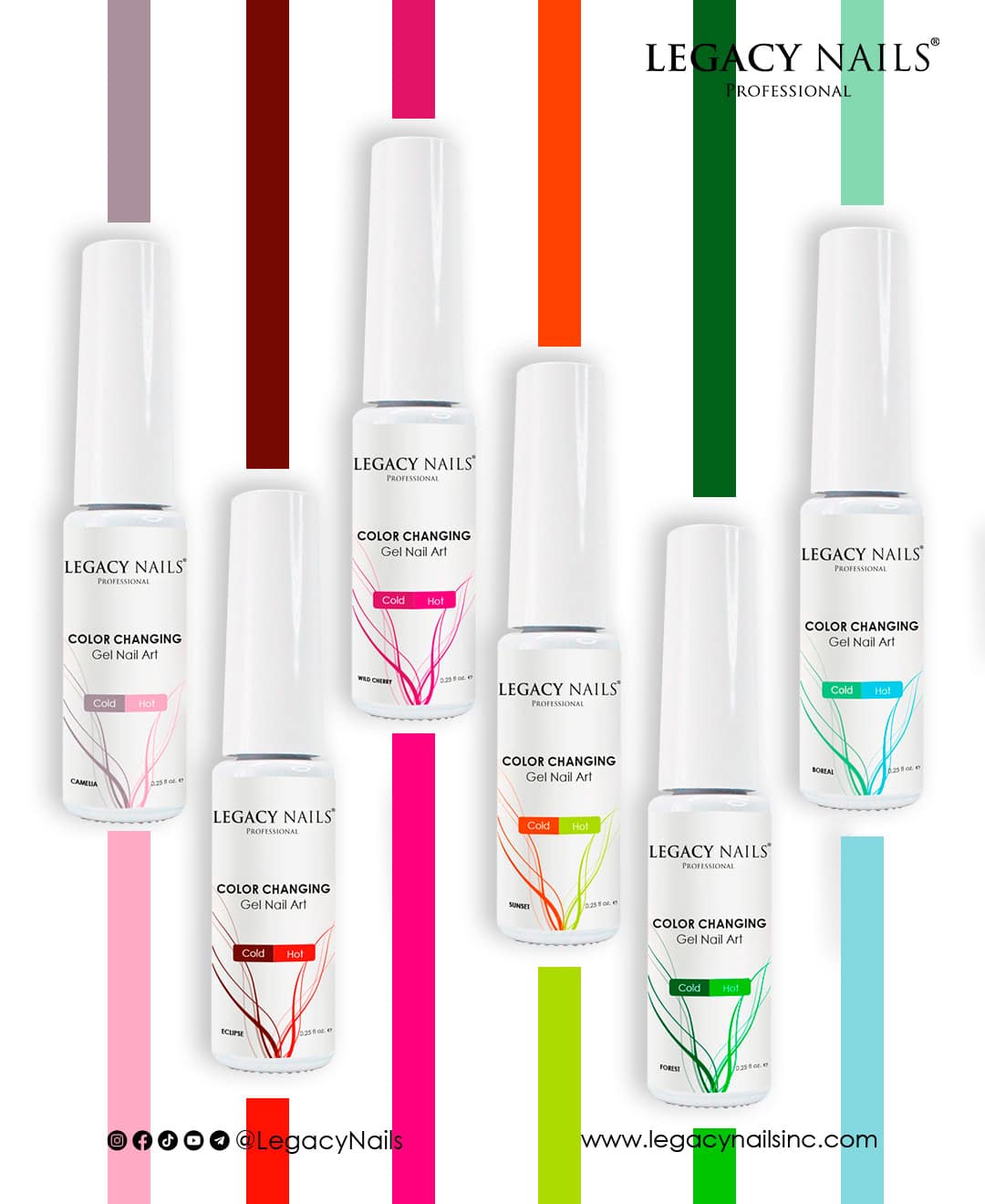 Explorando la Magia de los Delineadores de Gel que Cambian de Color de LEGACY NAILS
