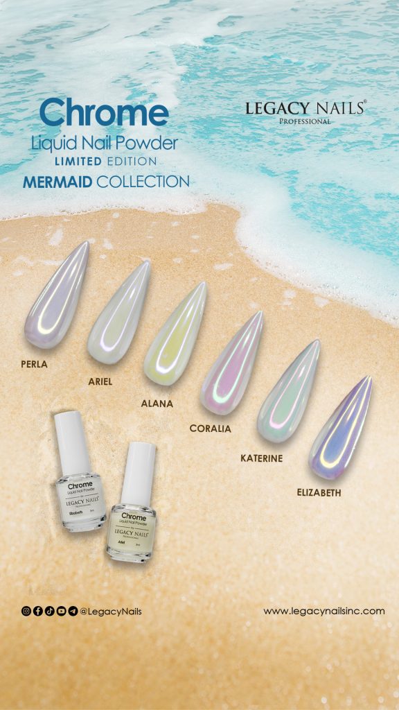 Discover the Magic of Your Nails with Chrome Liquid Nail Powder! 3 Chrome 02 mermaid