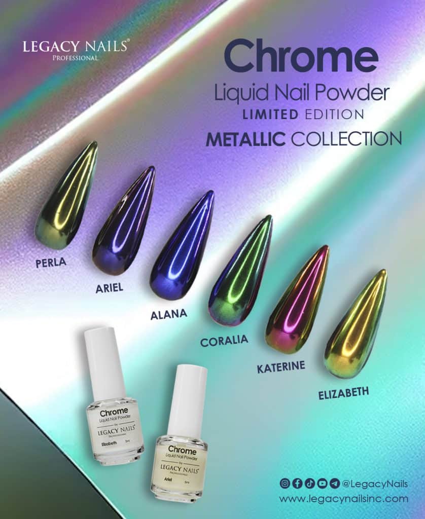 ¡Descubre la Magia de tus Uñas con Chrome Liquid Nail Powder! 4 Chrome 02 metallic