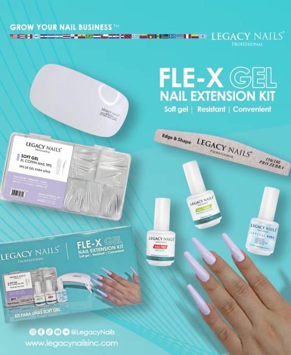 FLE-X GEL–SOFT GEL NAIL EXTENSION KIT - Image 2
