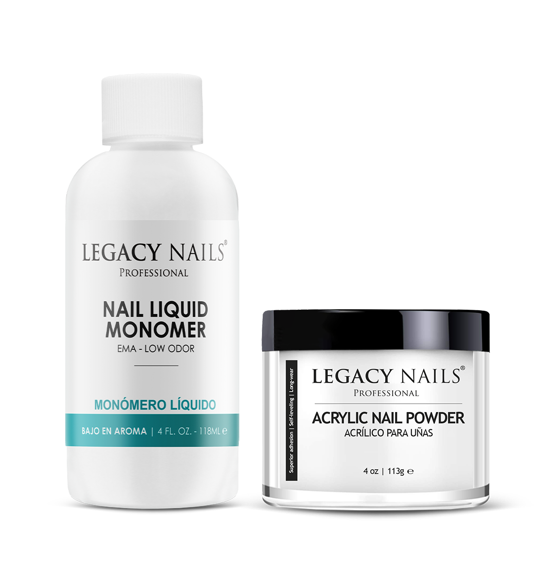 Nail Liquid Monomer + Clear Acrylic Nail Powder 4 oz - Promo Bundle 1 Nail Liquid Monomer + Clear Acrylic Nail Powder 4 oz - Promo Bundle