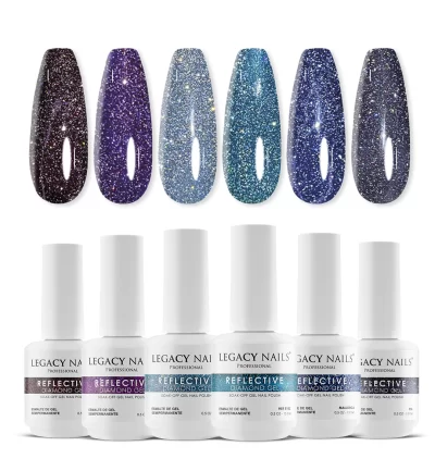 Reflective Diamond Gel Nail Polish - Highly Pigmented - Bundle 2