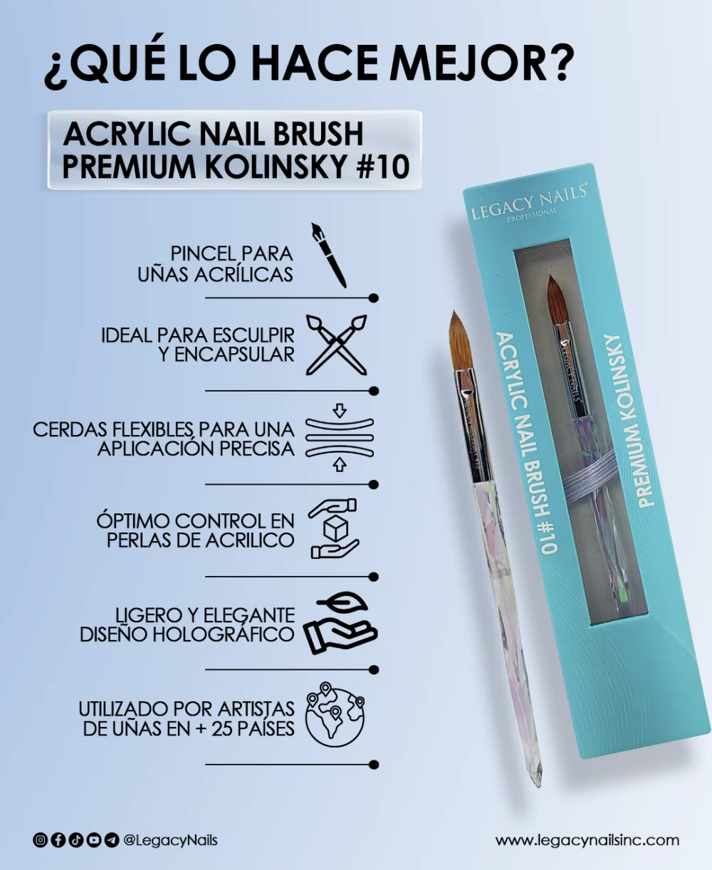Premium Kolinsky Nail Brush for Acrylic Nails