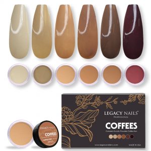 COFFEES COLORED ACRYLIC NAIL POWDER COLLECTION
