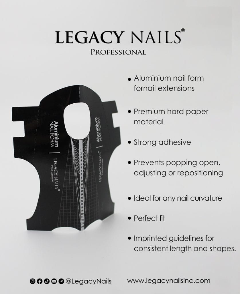 Step-by-Step Guide for Applying LEGACY NAILS Aluminum Nail Forms 3 3006 FROMNAILS.I ENG 1