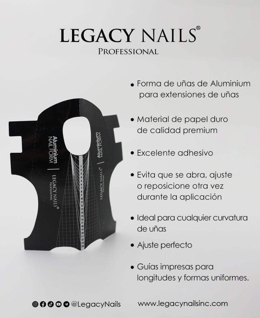 Paso a Paso para Colocar las Formas de Uñas de Aluminio de LEGACY NAILS 4 3006 FROMNAILS.I ESP