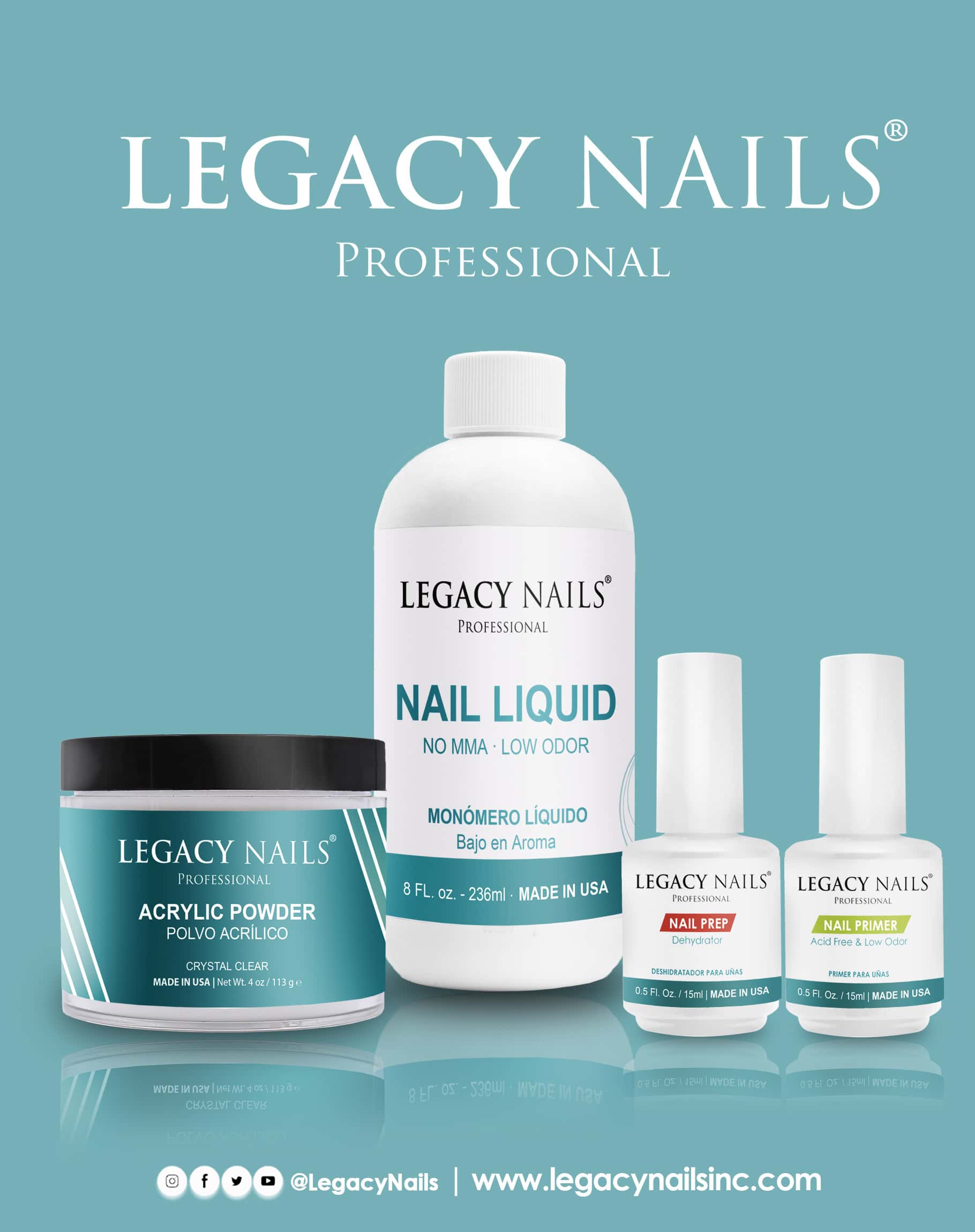 Productos Básicos para Realizar Uñas Acrílicas con LEGACY NAILS: Elevando tu Arte de Uñas