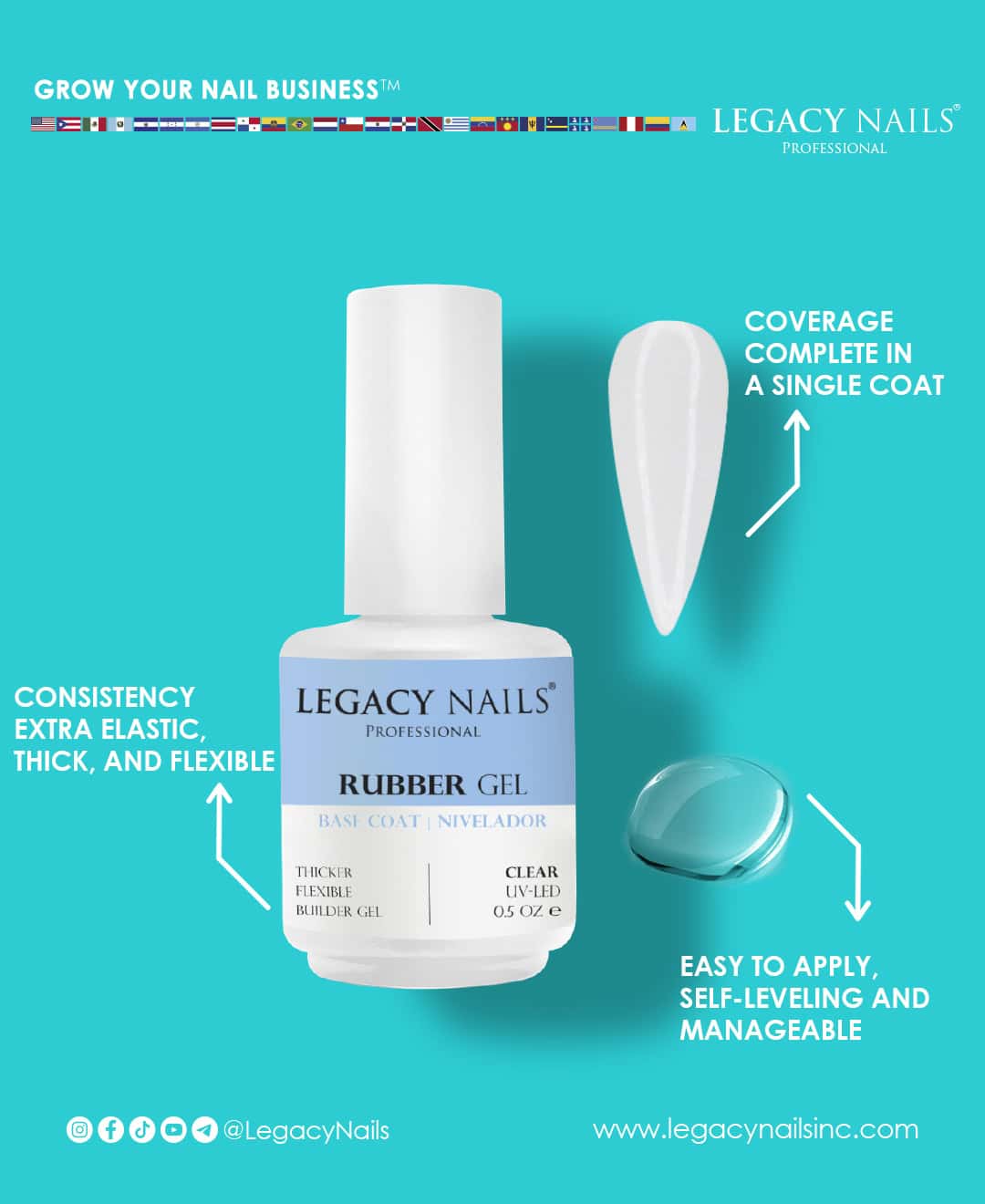 Professional Manicure with Legacy Nails’ Rubber Gel