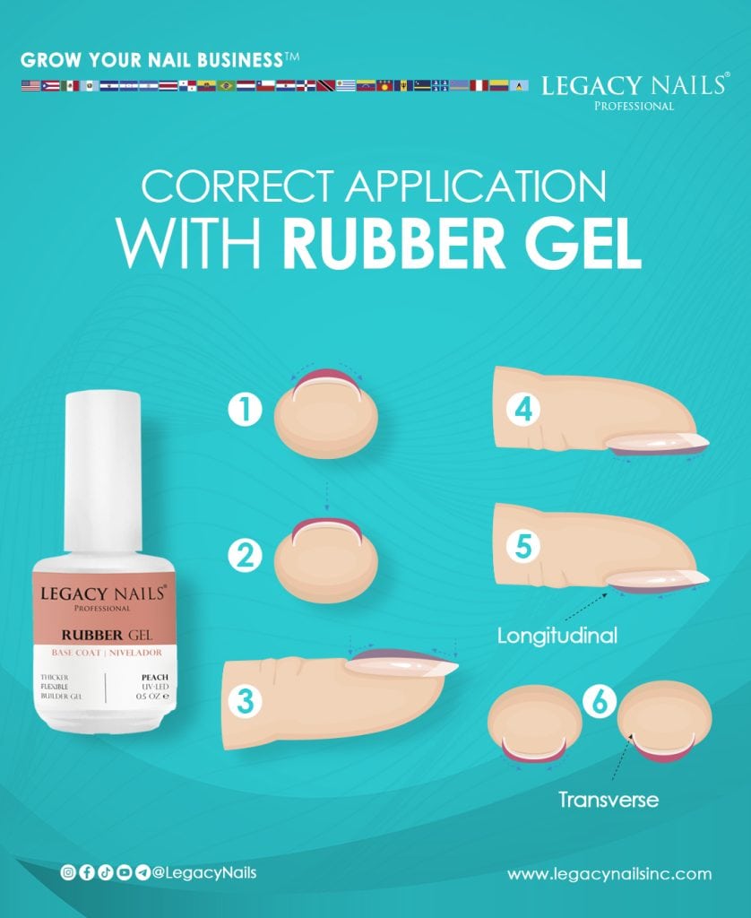 Professional Manicure with Legacy Nails' Rubber Gel 7 rubber 01