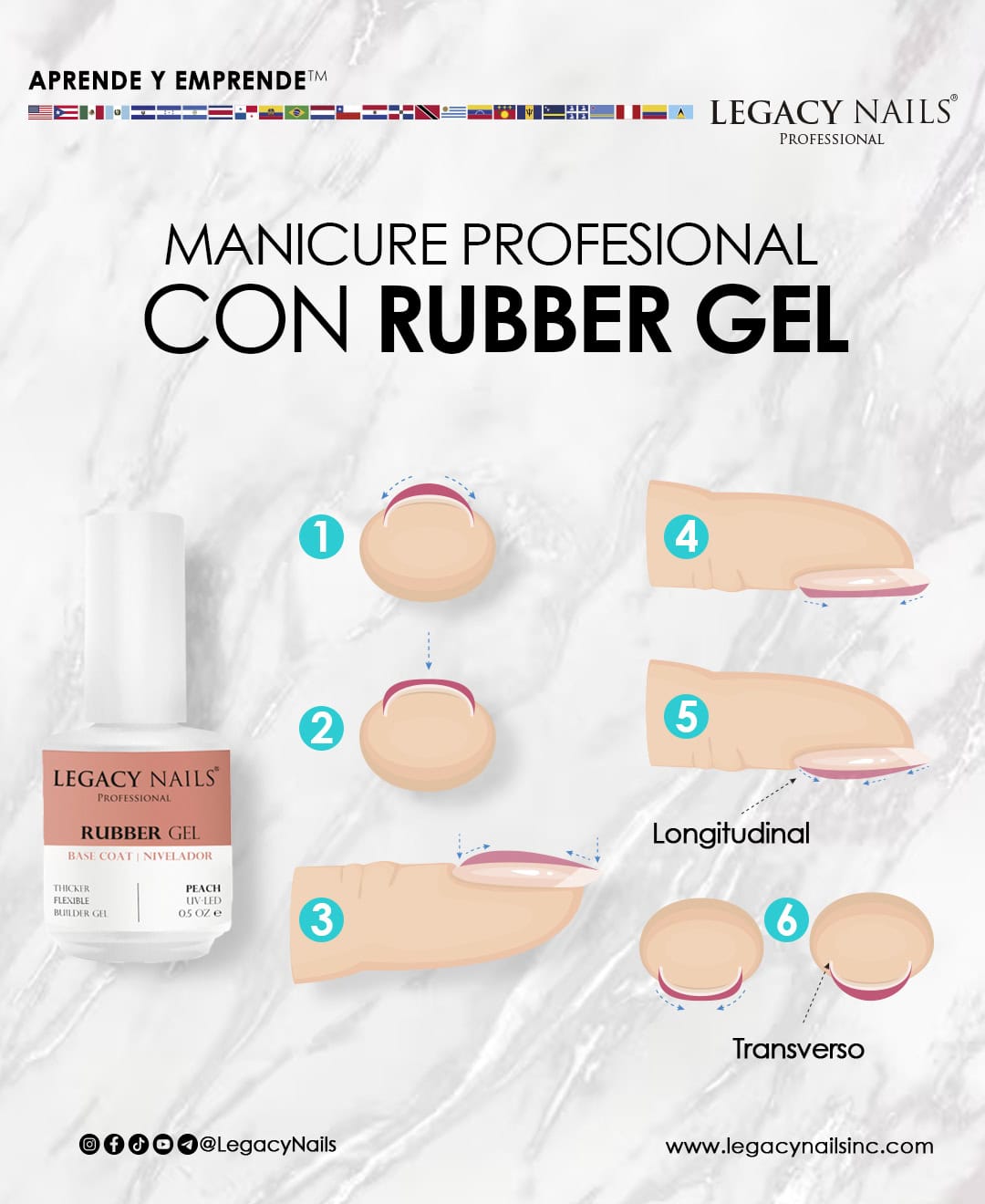 Manicura Profesional con Rubber Gel de LEGACY NAILS