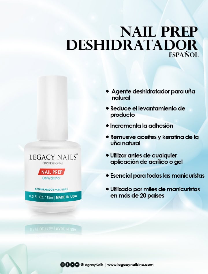 El Secreto de las Uñas Perfectas: Identificando la Cantidad de Grasa con el Deshidratador LEGACY 3 Nail Prep espanol 2